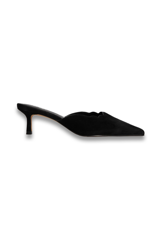 Suede Kitten Heel Mule