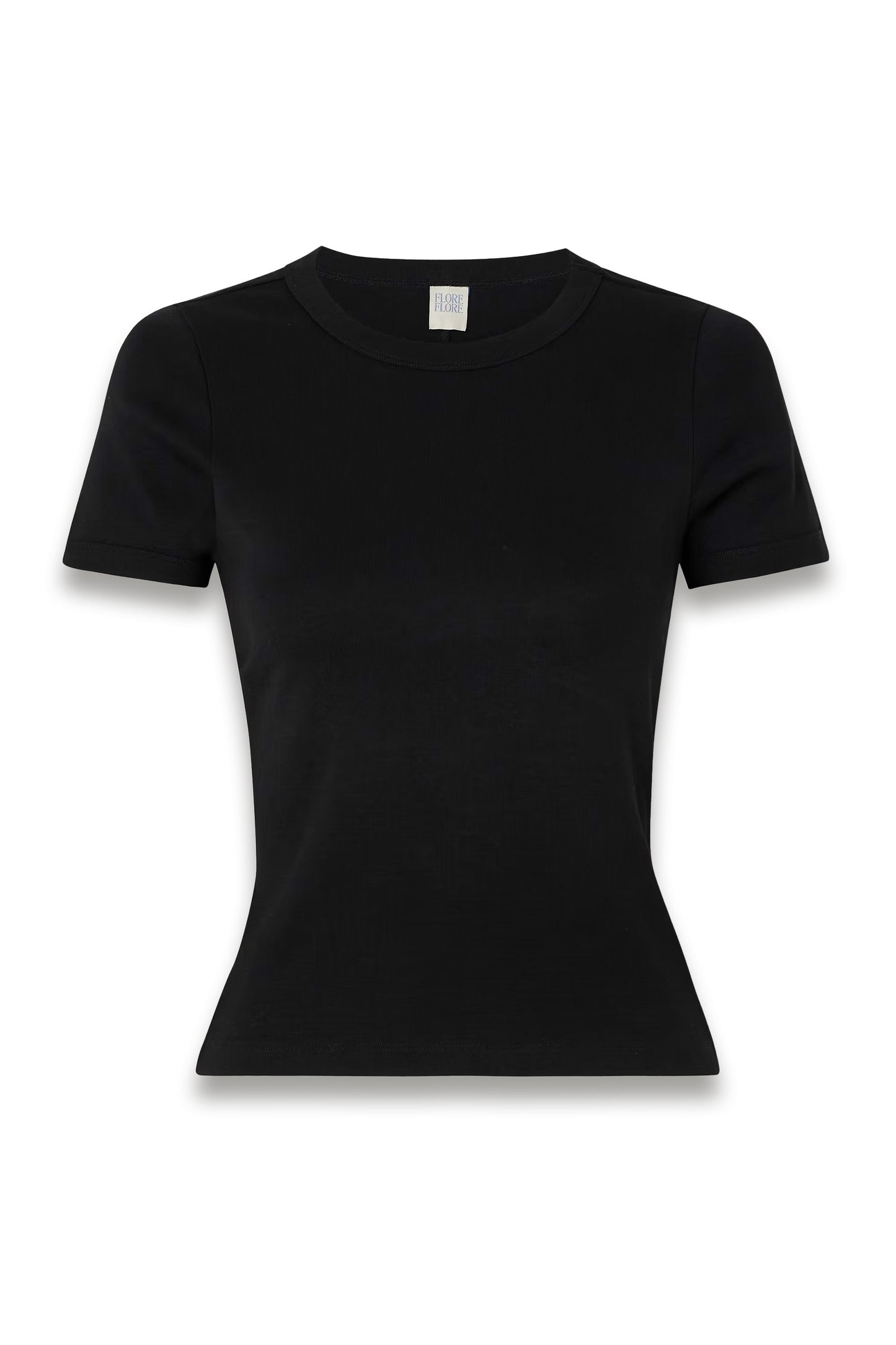 Black Jersey T-shirt - crew neck in black