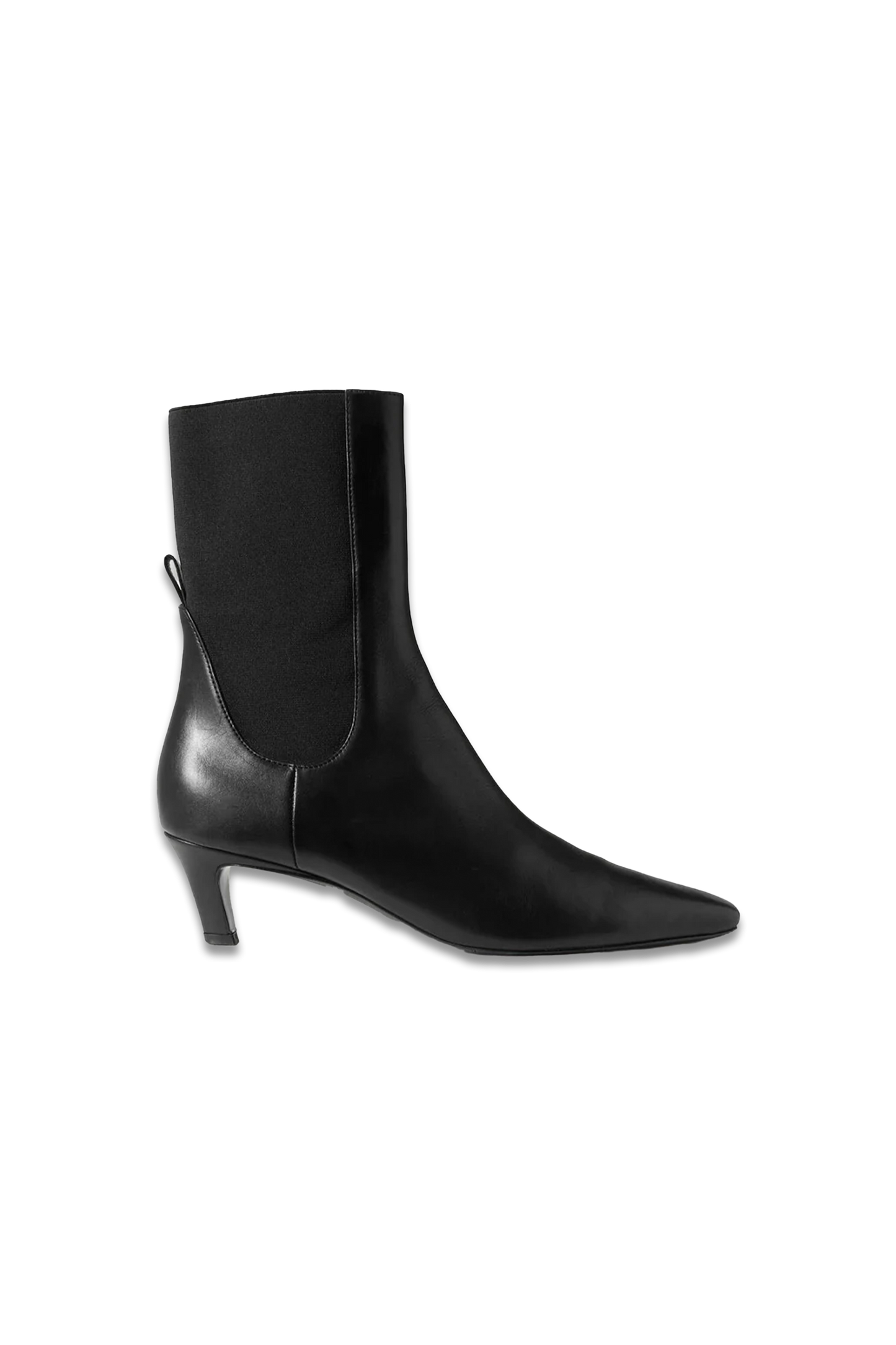 The Mid Heel Leather Chelsea Boots