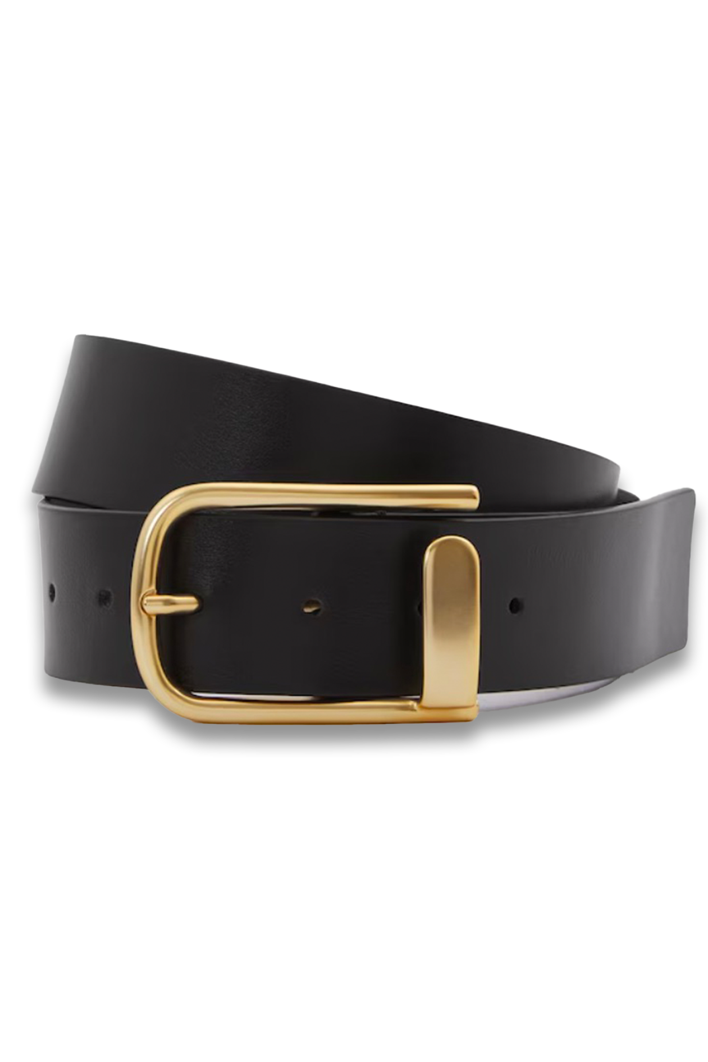 Iyla Leather Half Keeper Belt In Black