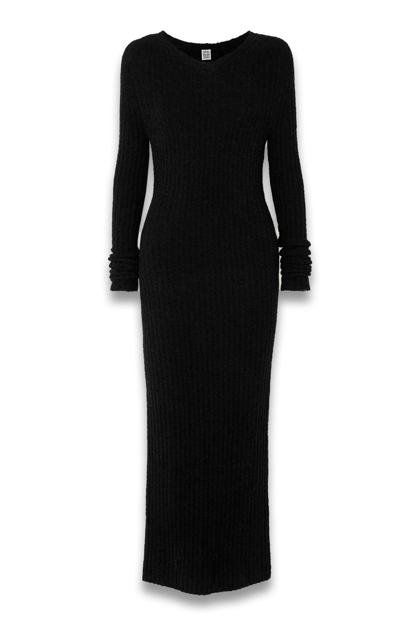 Ribbed wool-blend maxi dress