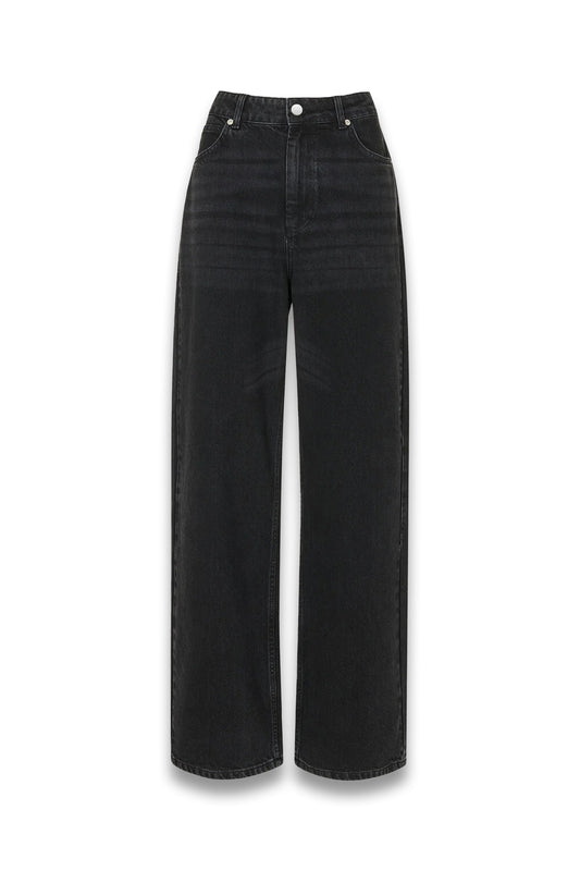 Black Straight Full Length Jean