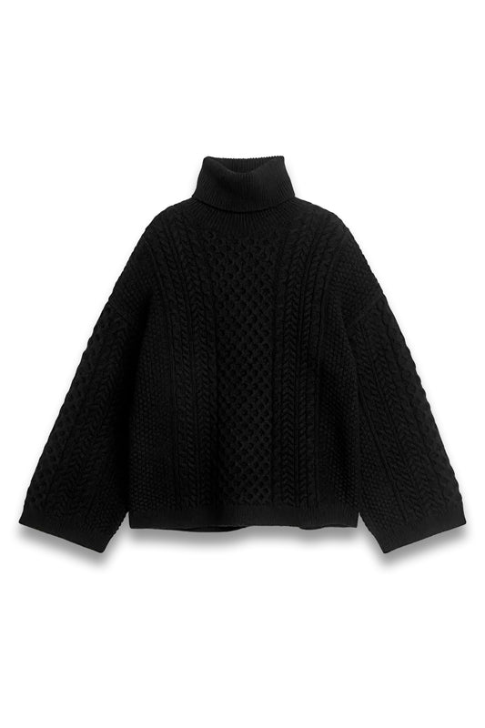 Cable-Knit Wool Jumper