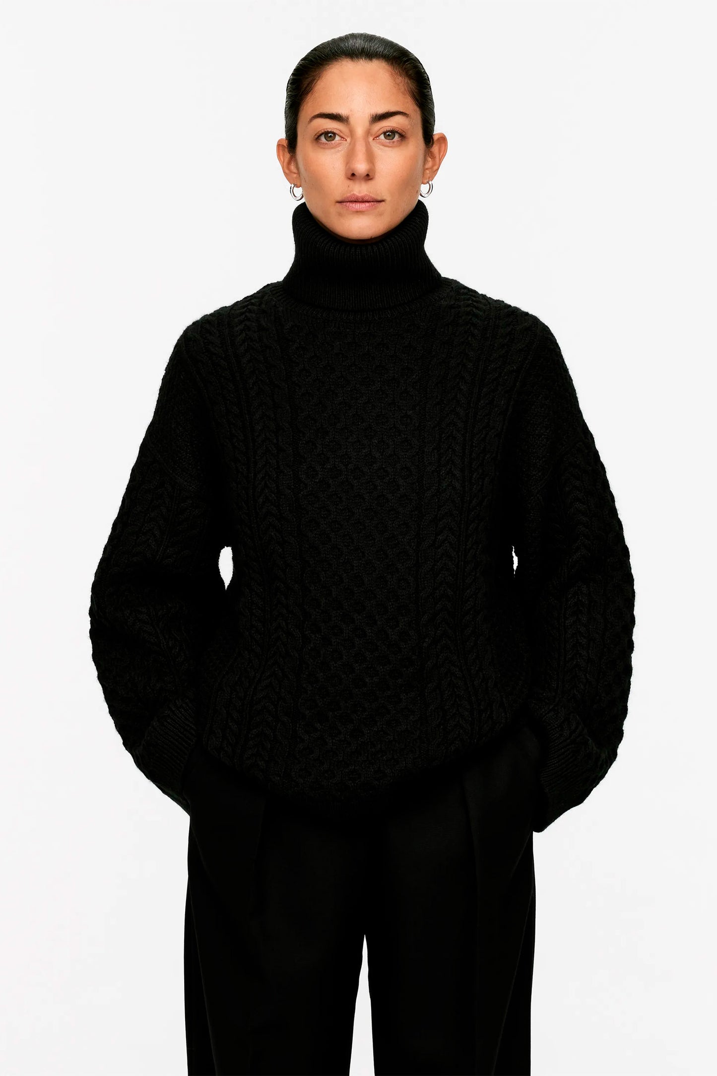 Cable-Knit Wool Jumper