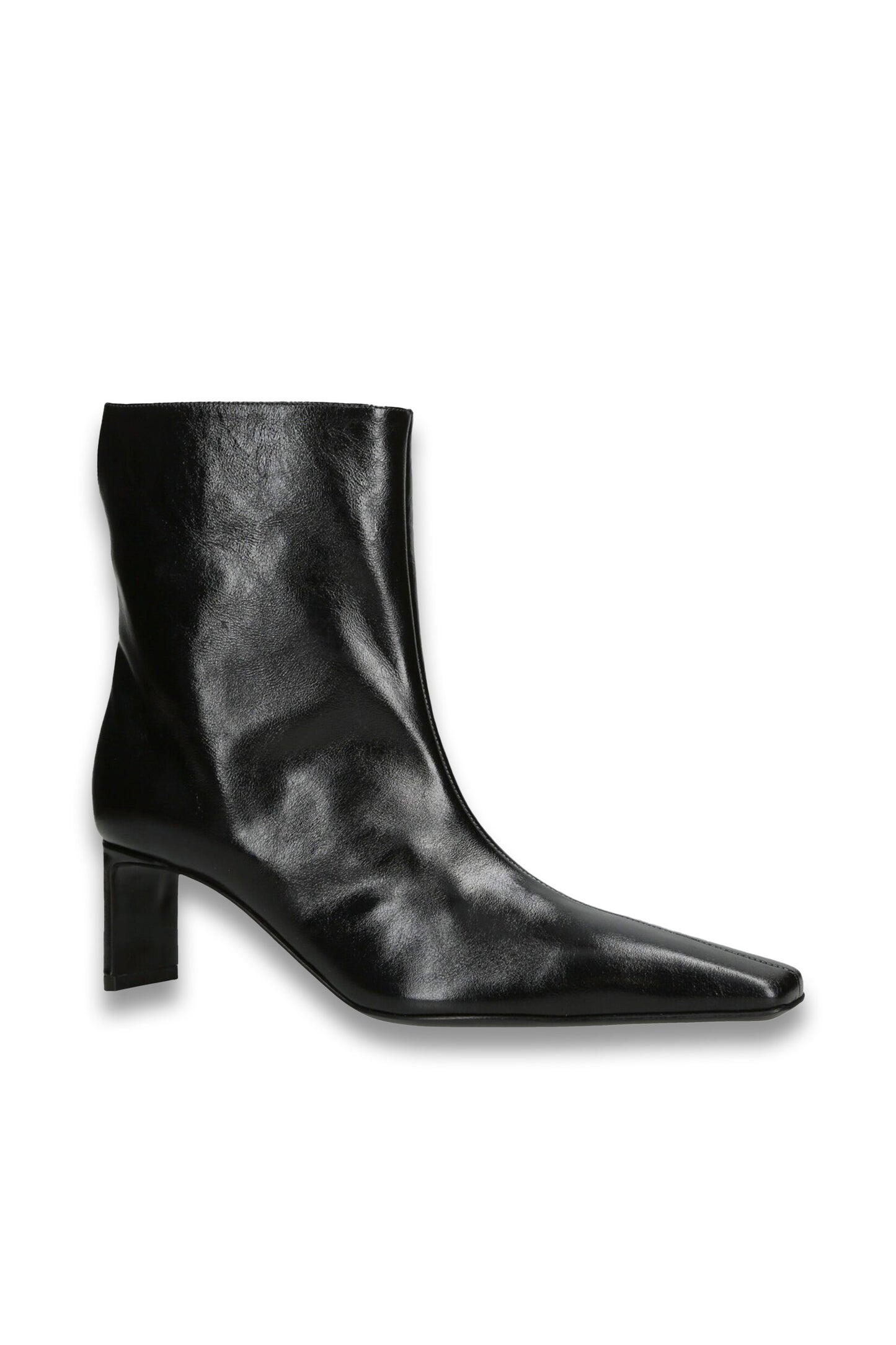 Black Leather Ona Ankle Boots 55
