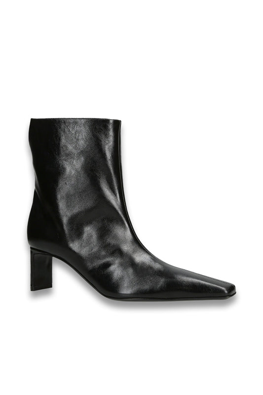 Black Leather Ona Ankle Boots 55