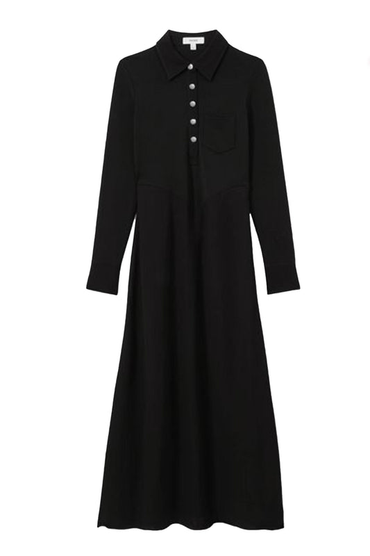 Jersey Polo Maxi Dress