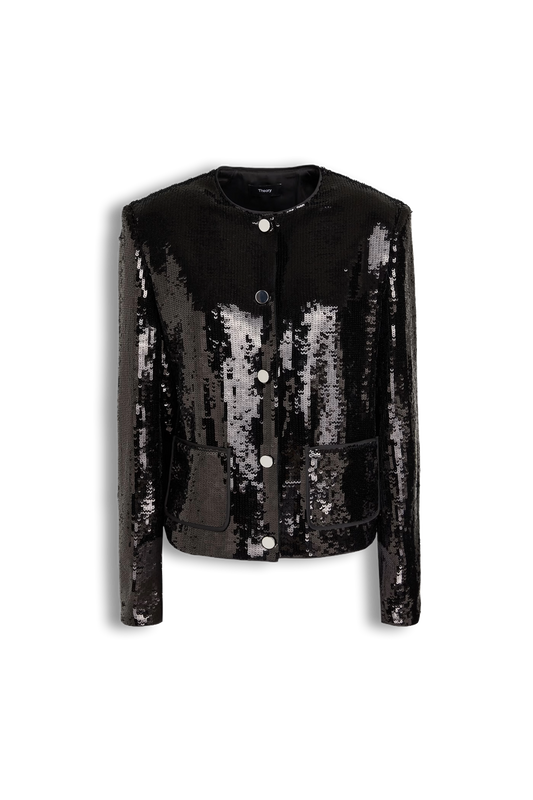 Sequined Satin Jacket