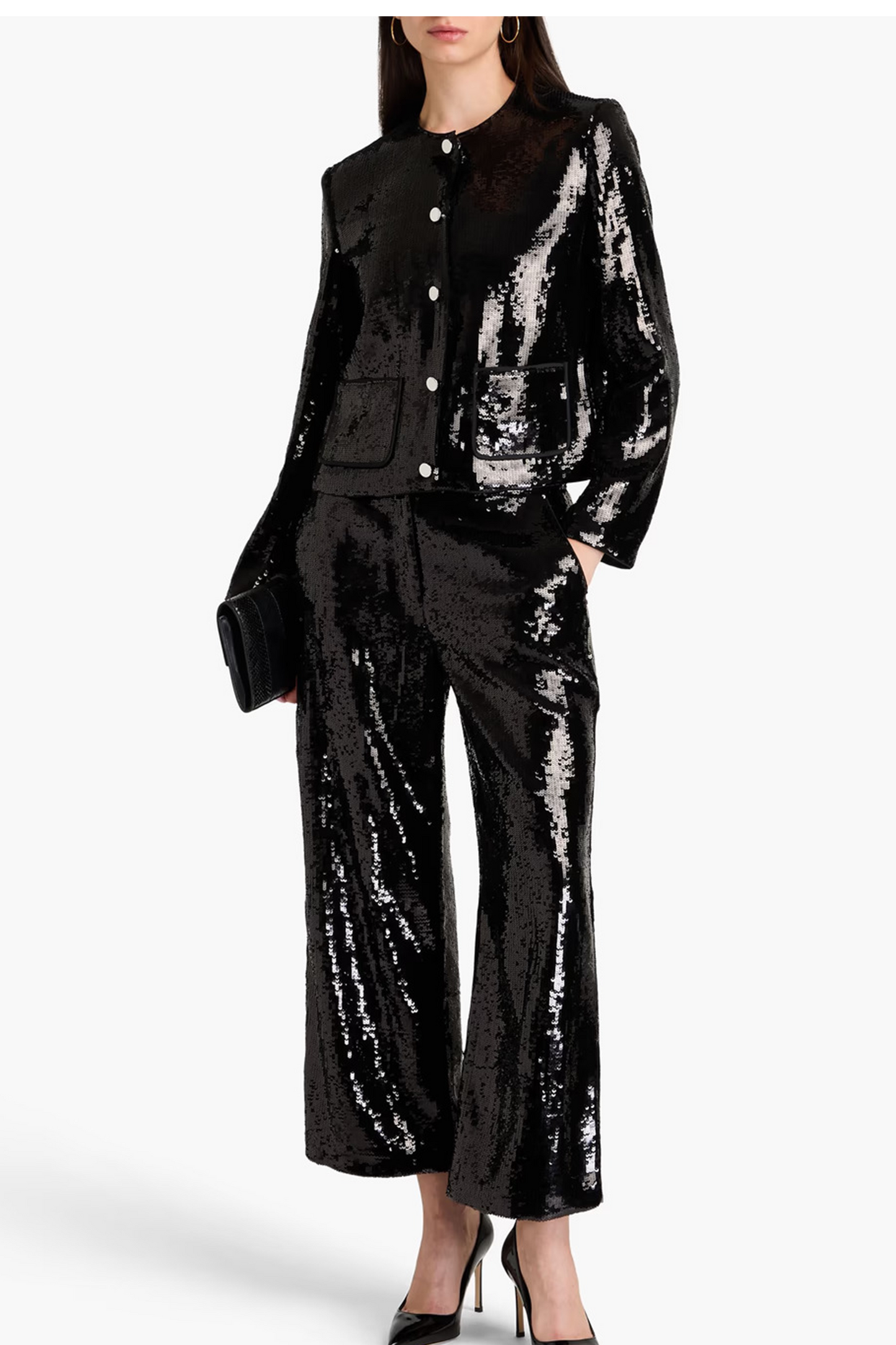 Sequined Satin Jacket