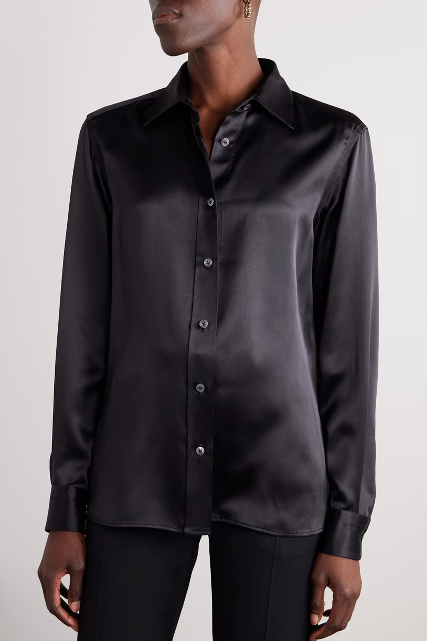 Silk-satin shirt
