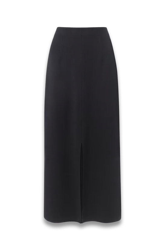 Black Ponte Straight Skirt