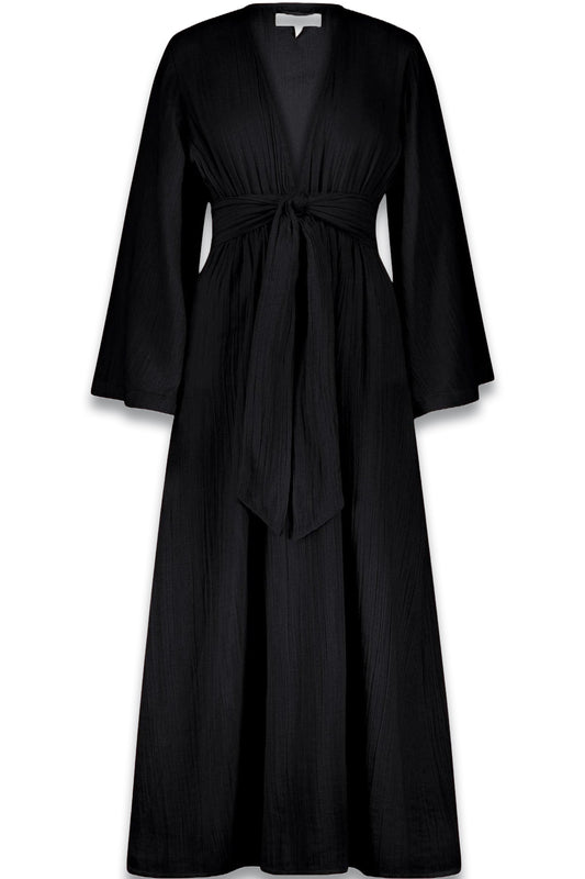 Blair Plunge-front Organic-cotton Midi Dress