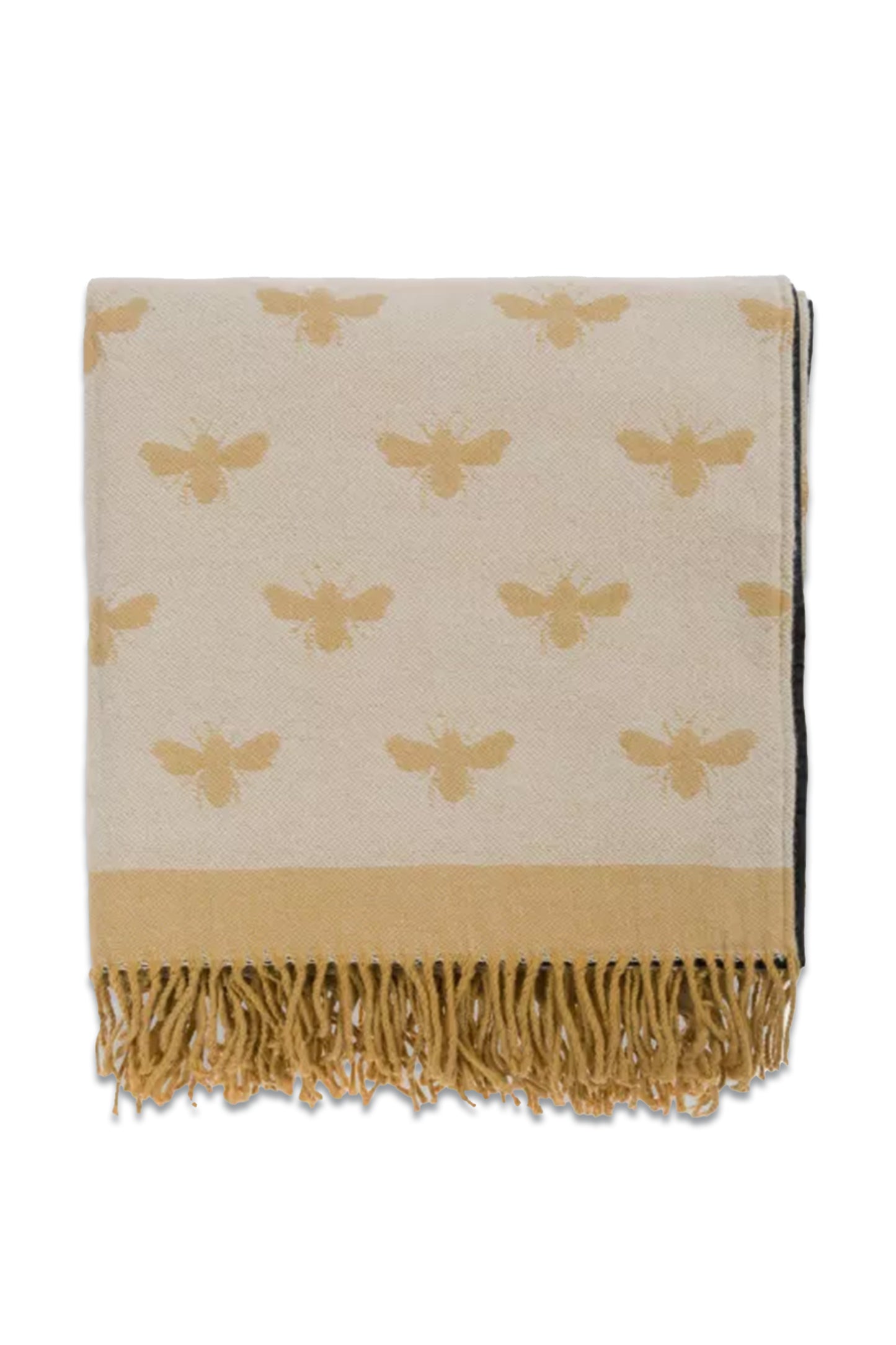 Bee Knitted Picnic Rug, Yellow
