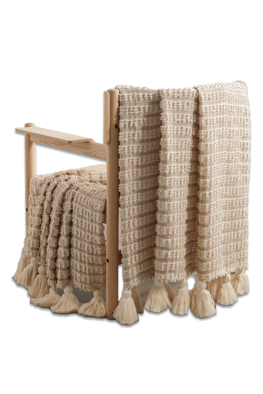 Cassia Tasseled Cotton Throw