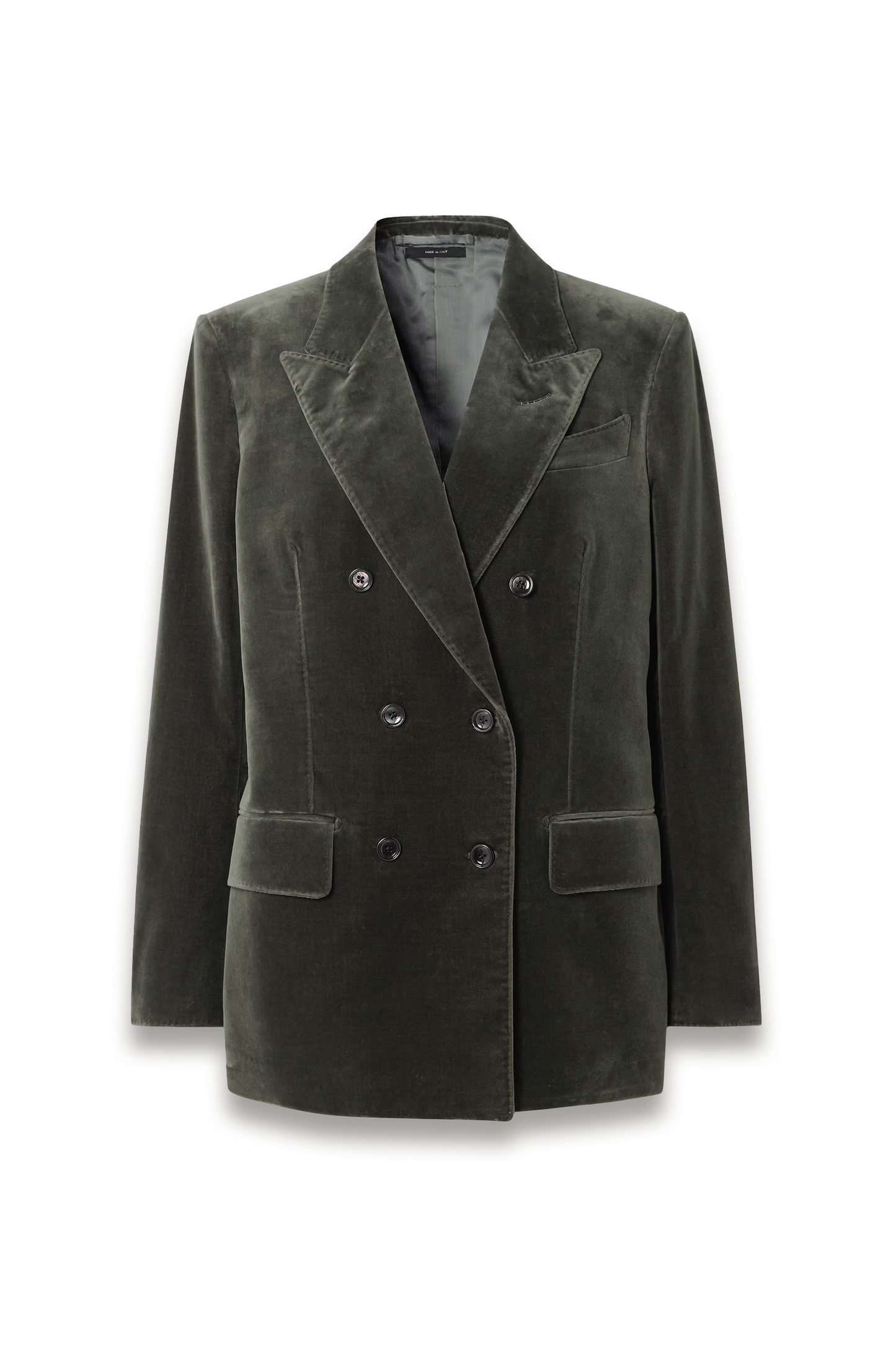 Double-breasted Cotton-blend Velvet Blazer