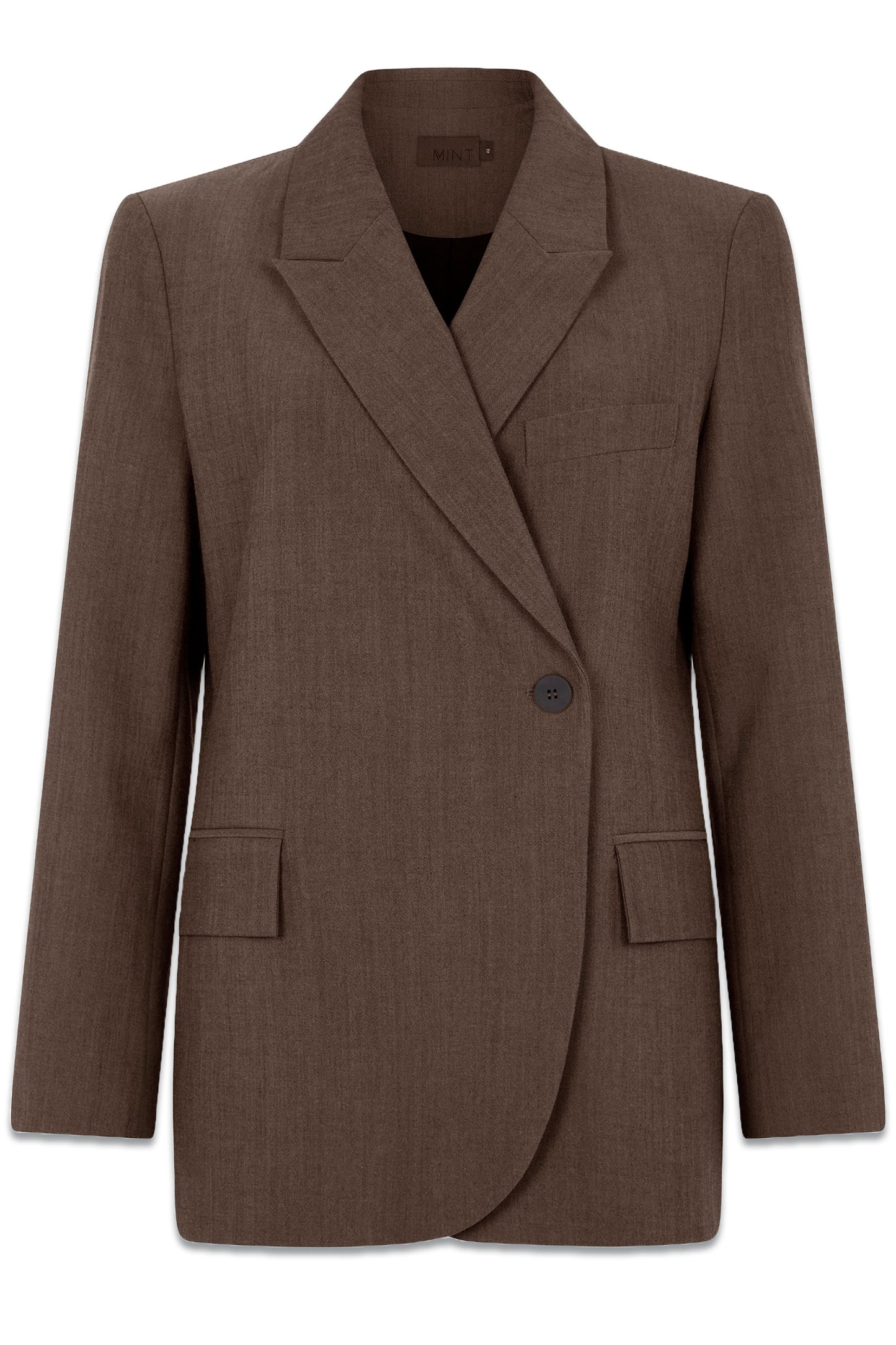 Brown Asymmetric Blazer