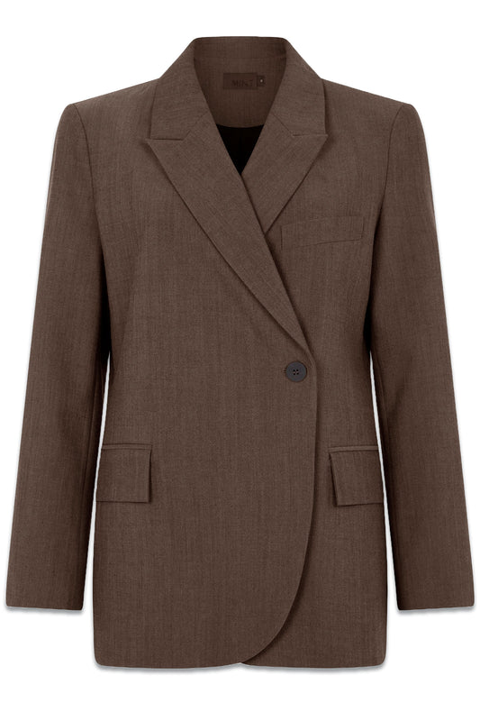 Brown Asymmetric Blazer