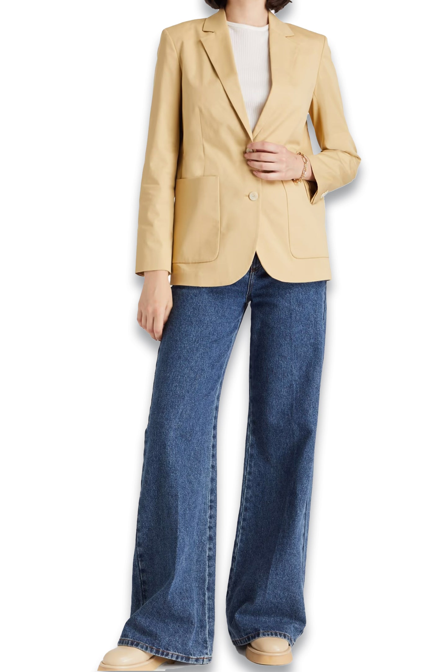 Cotton-Blend Twill Blazer