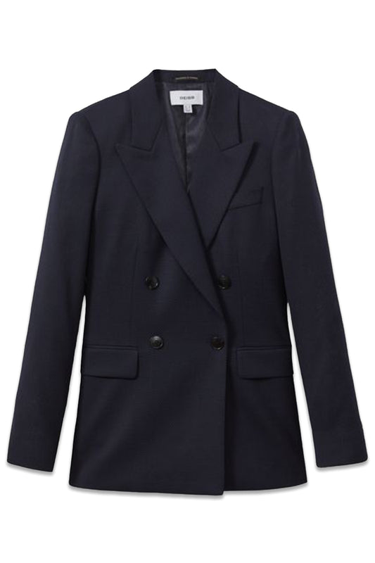 Hallie Textured Double Breasted Suit Blazer