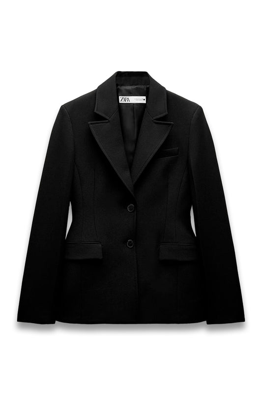 Tailored Blazer with Shoulder Pads