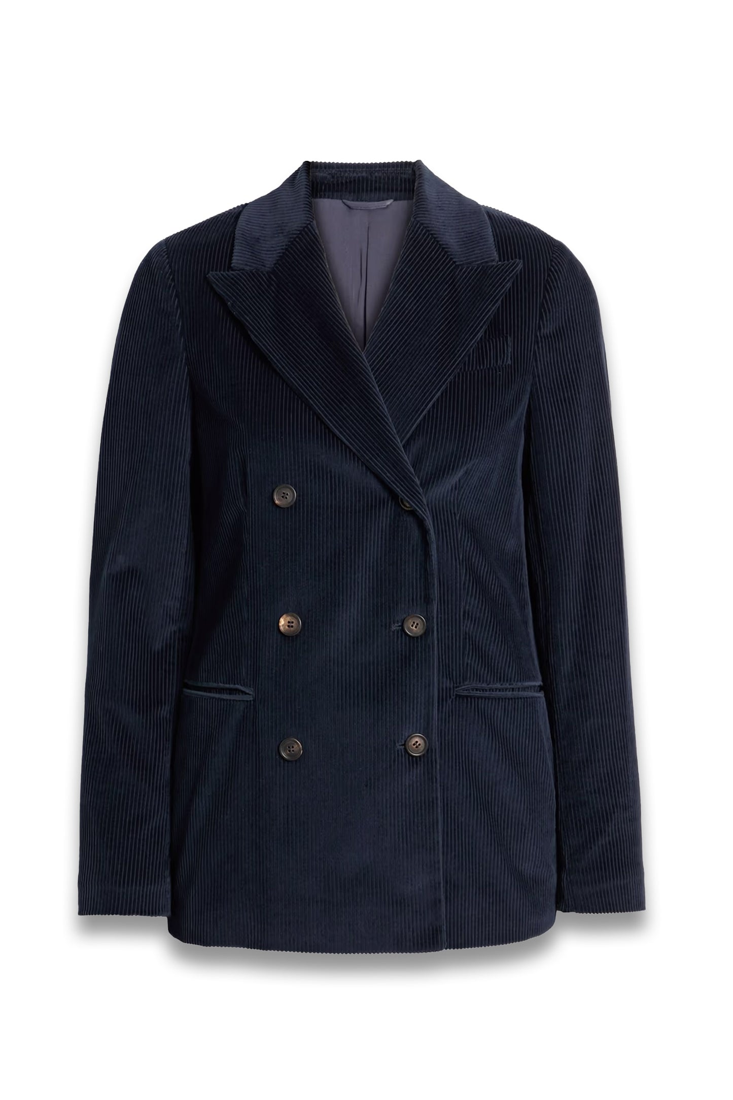Double-breasted cotton and cashmere-blend corduroy blazer