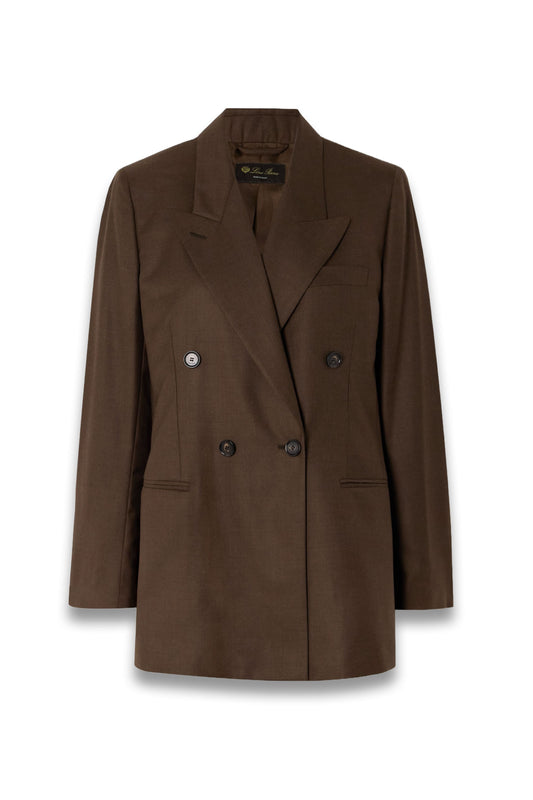 Oversized Double-breasted Virgin Wool Blazer