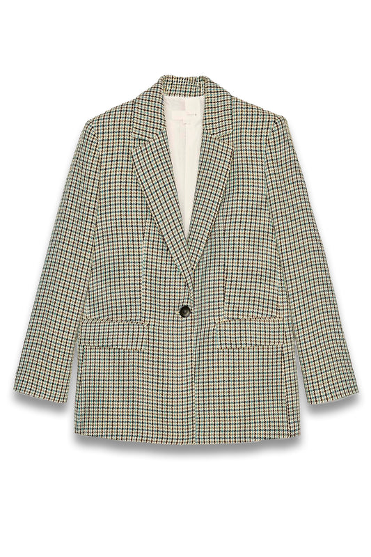 Straight Fit houndstooth Blazer
