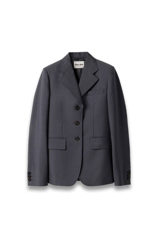 Single-breasted Kid Mohair Jacket