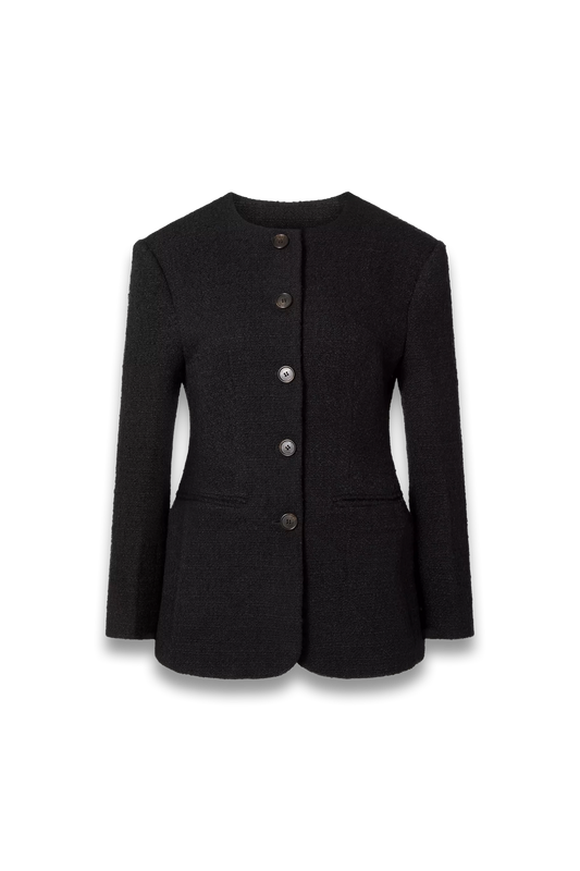 Carol Wool Blend Blazer in Black