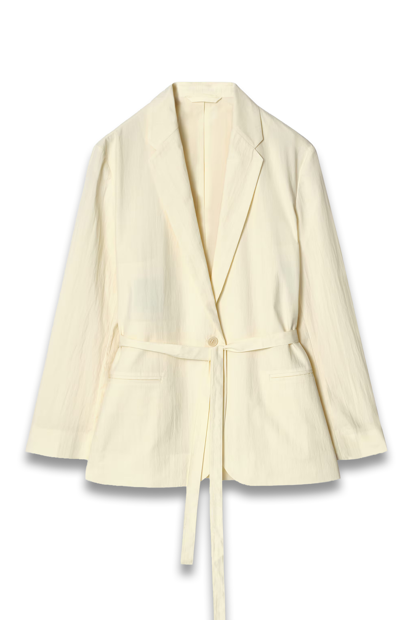 Tie-Waist Cotton Blazer