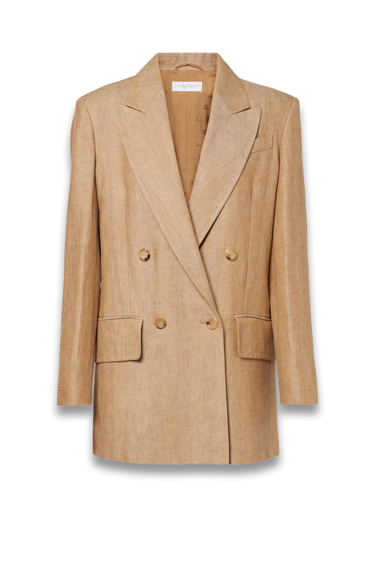 Double-Breasted Linen Blazer