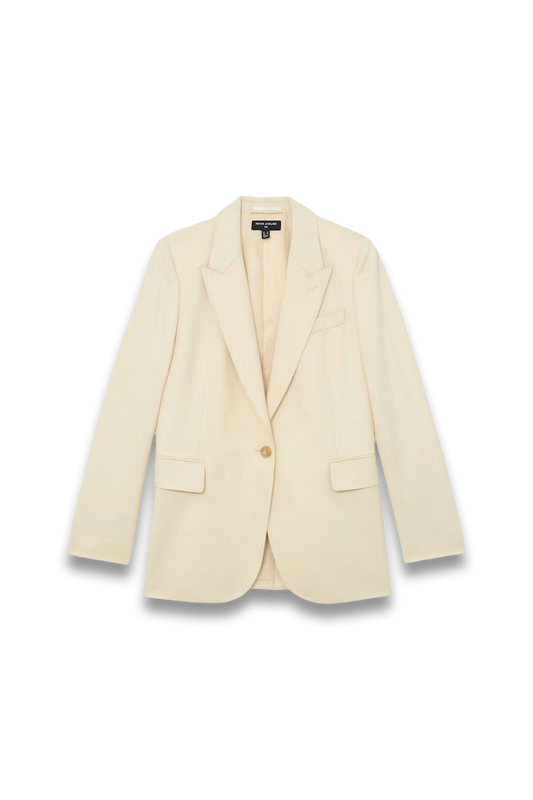 Atelier Silk-wool Single-breasted Suit Blazer in Cream