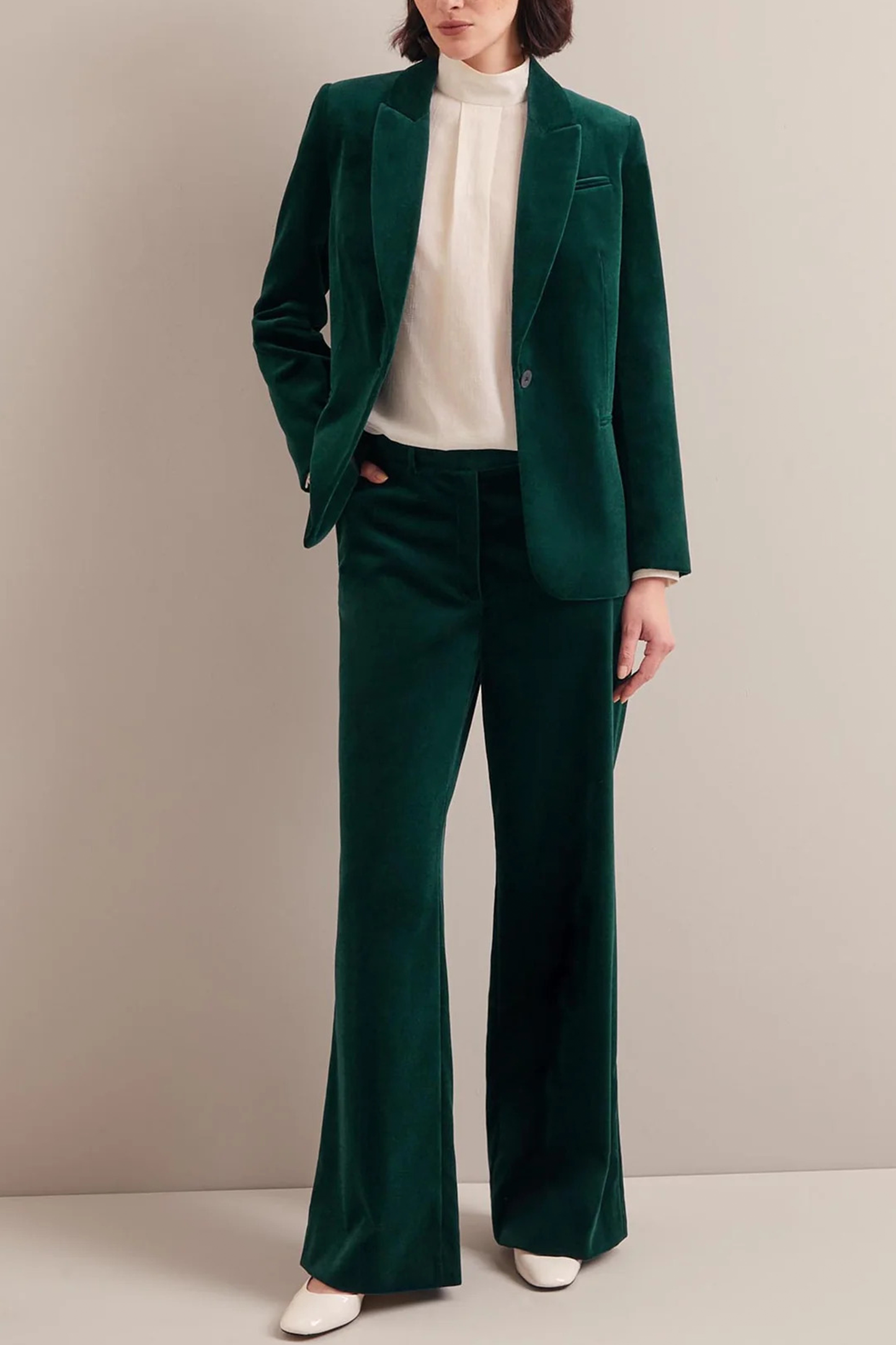Jamie Velvet Blazer - Green