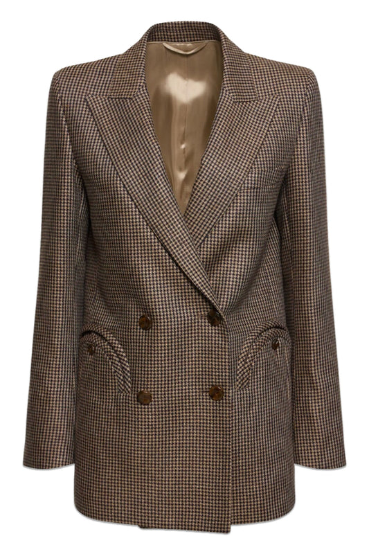 Ambra Double-Breasted Silk Jacket