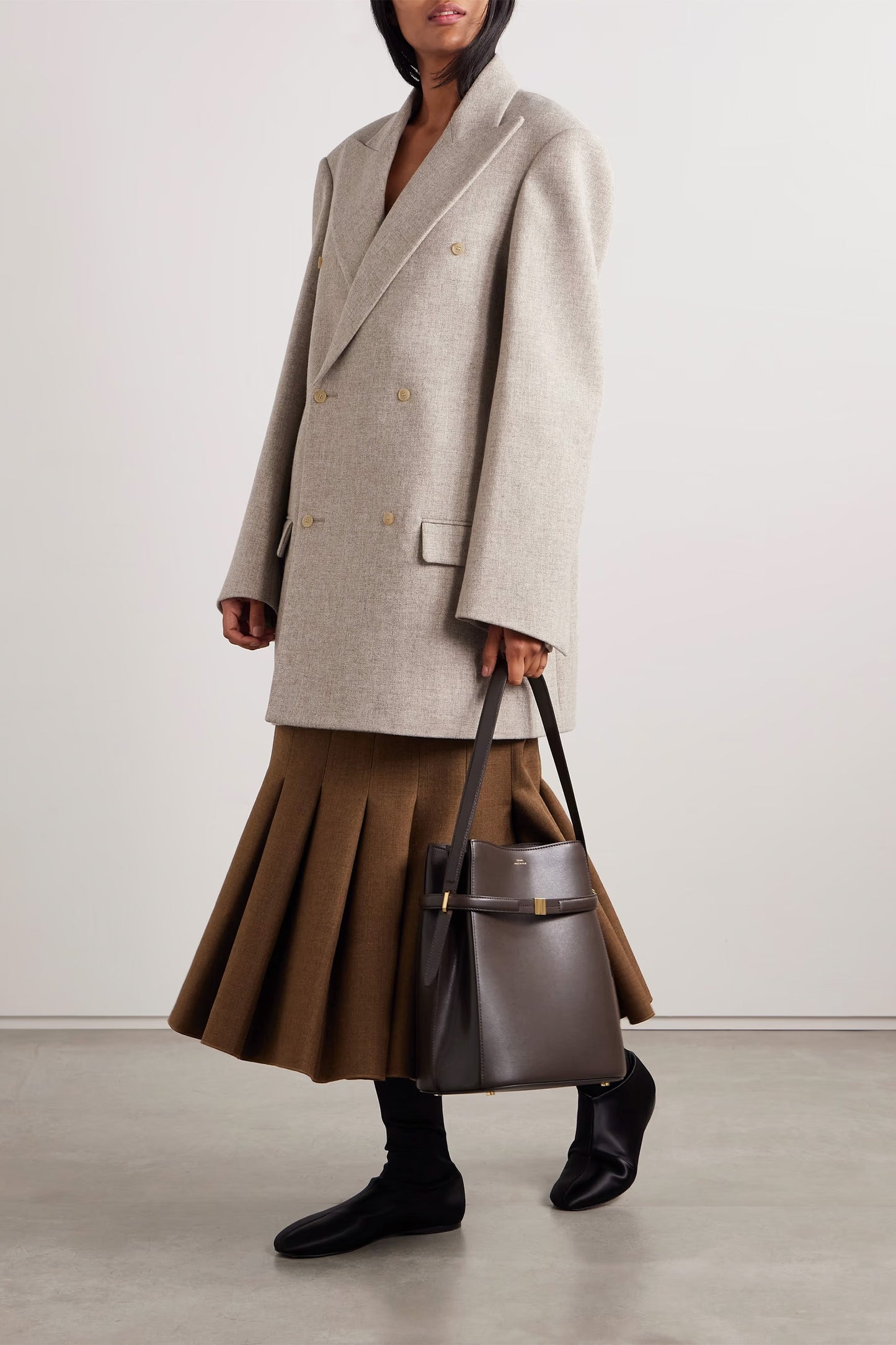 Double-breasted wool blazer