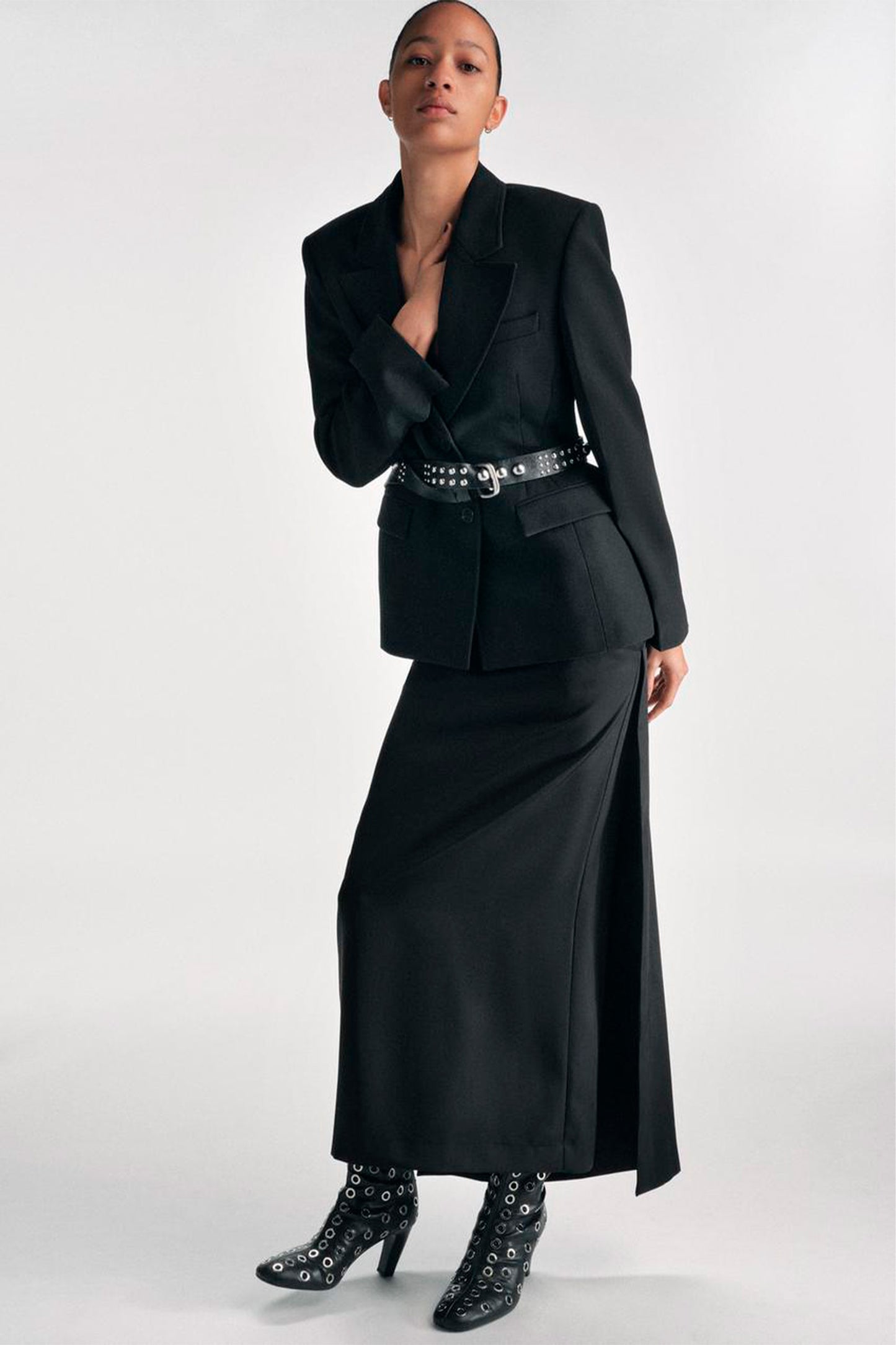 Tailored Blazer with Shoulder Pads