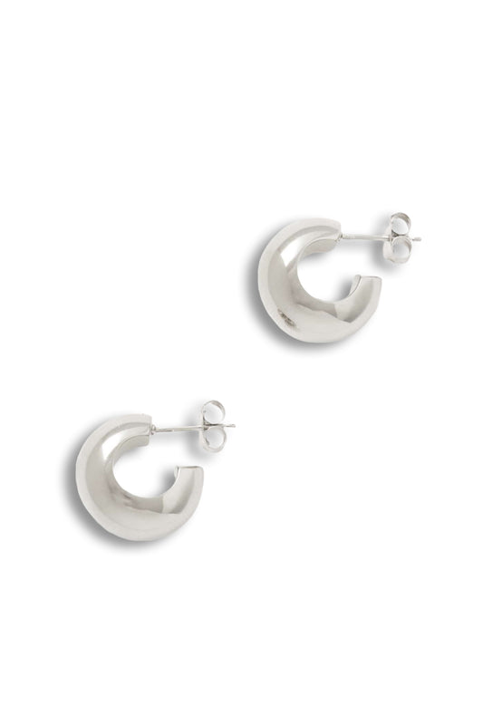 The Simone silver hoop earrings