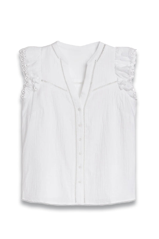 Sleeveless Double Cloth Top