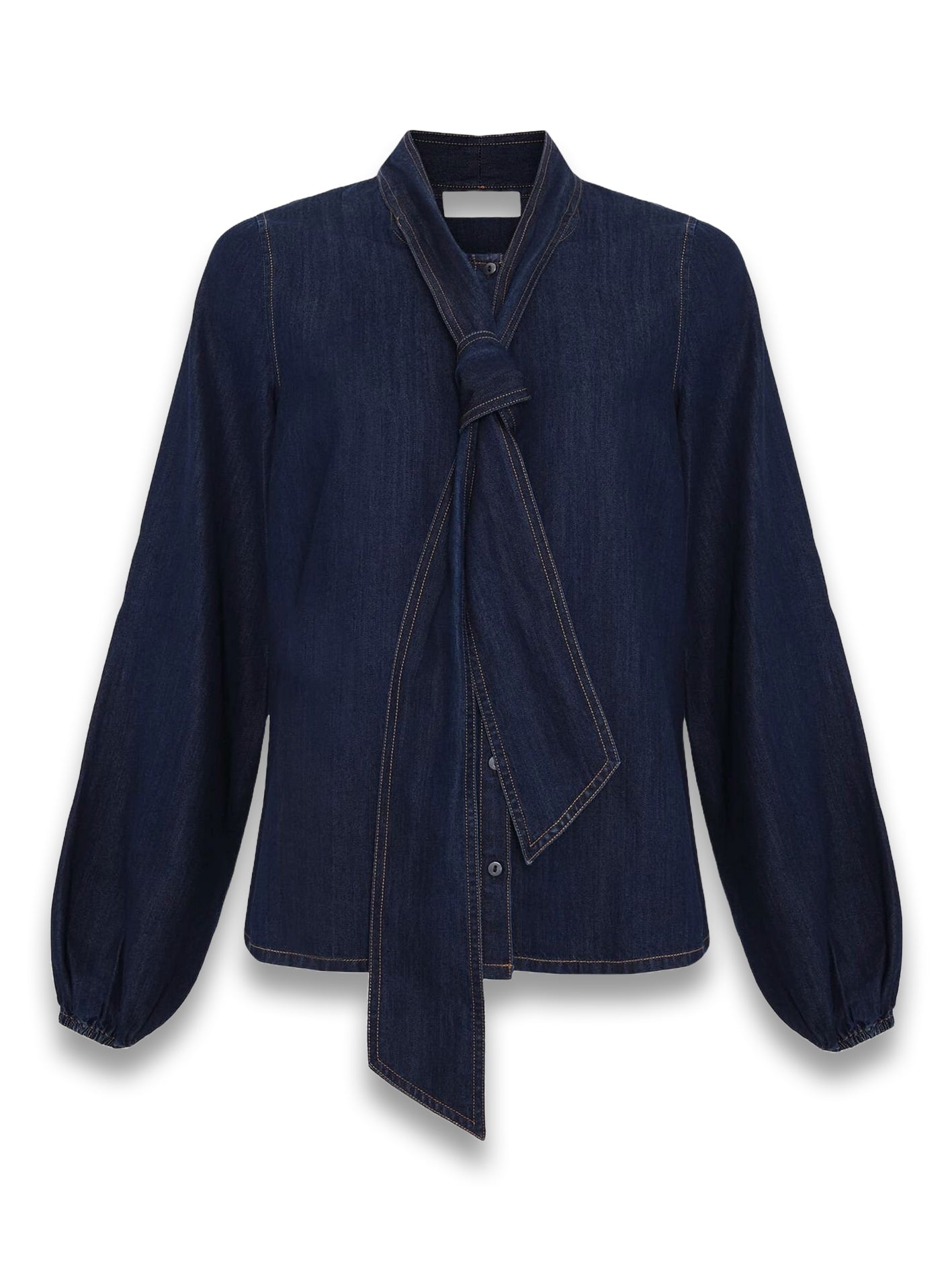 Penelope Denim Tie Blouse