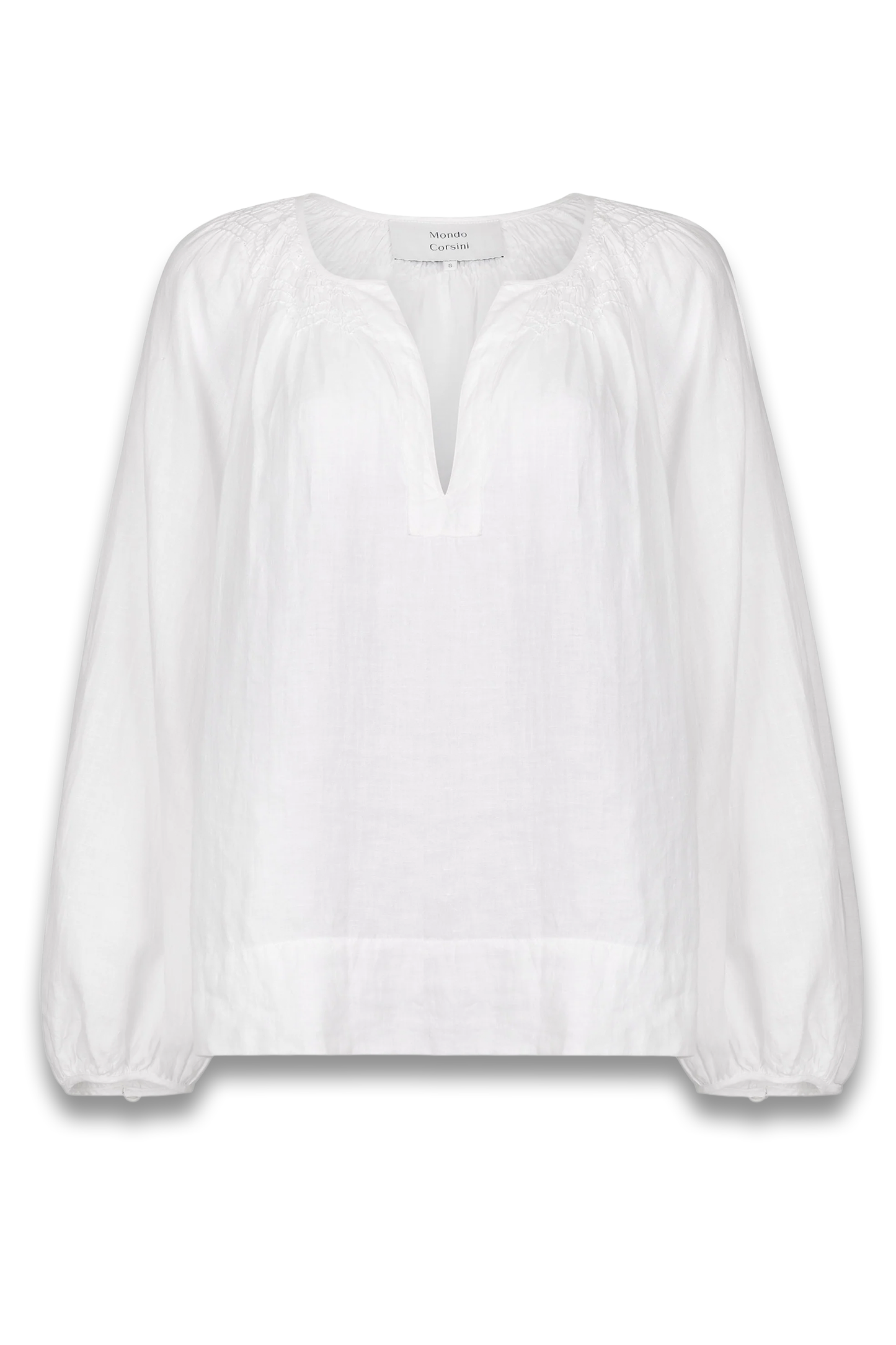 Elizabeth- White Linen Blouse
