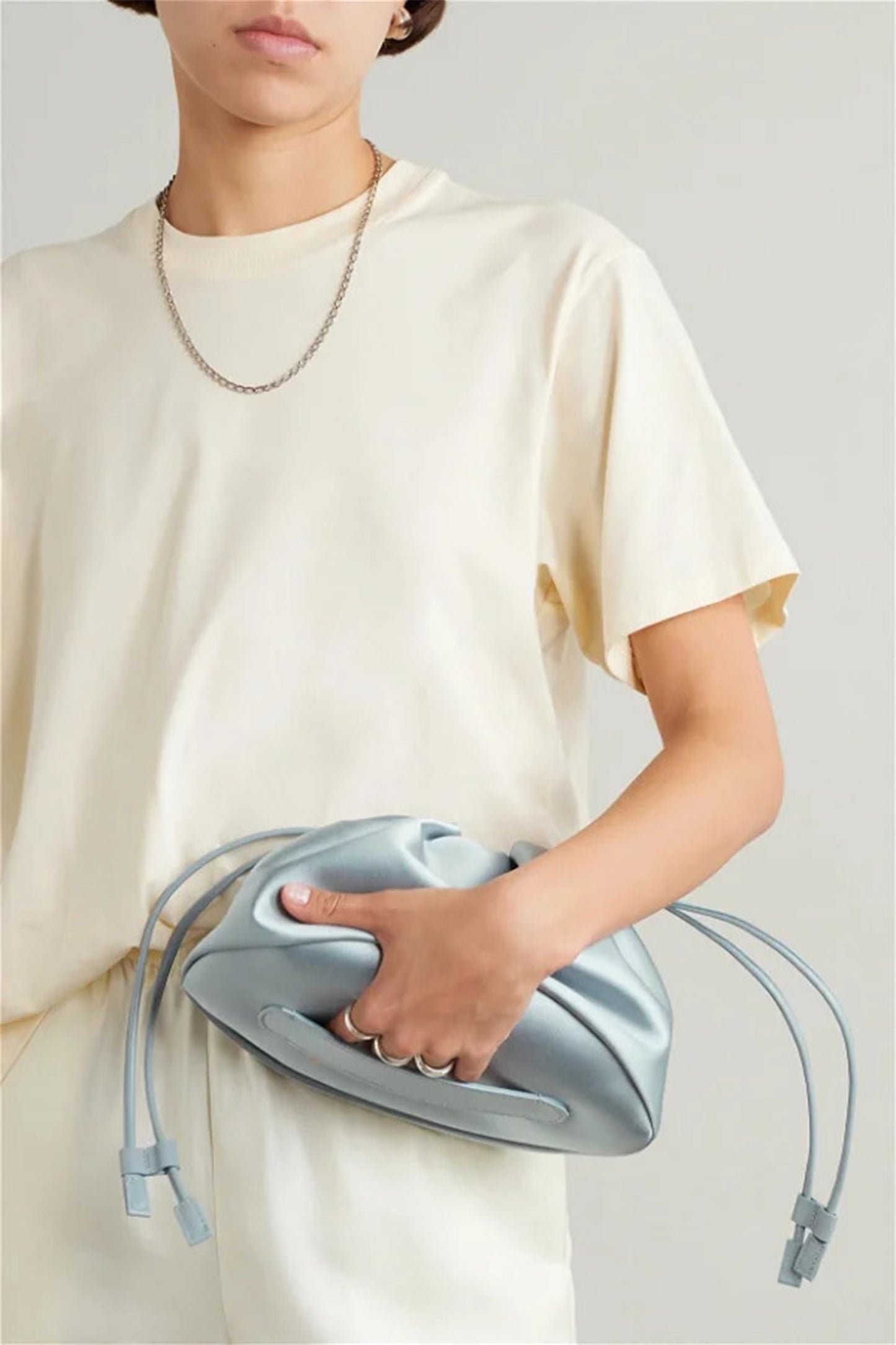 Mireille Satin Bucket Bag