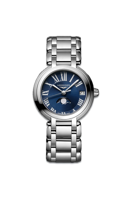 Longines Primaluna Blue Mother Of Pearl Dial With Stainless Steel Strap