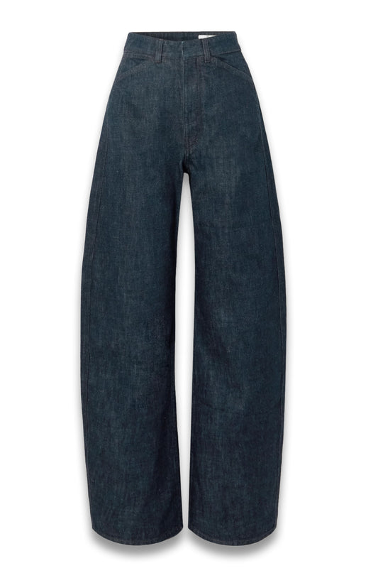 High-rise Barrel-leg Jeans