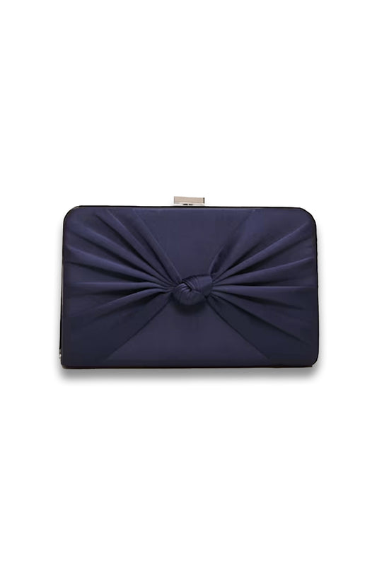 Navy Satin Clutch Box