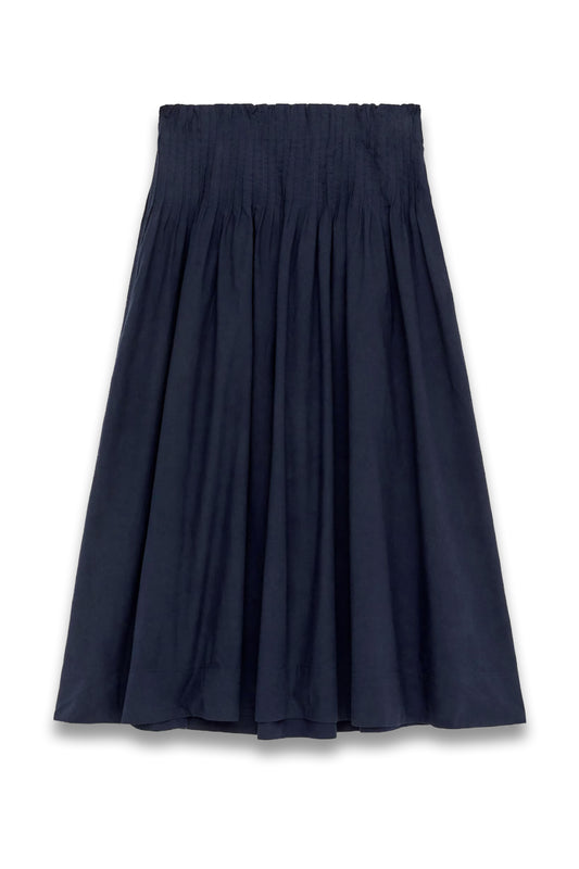 Pintuck Cotton Skirt