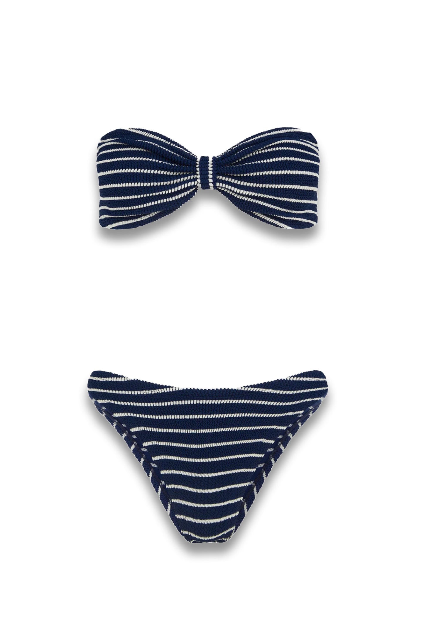Coverage Jean Bikini Navy/White Stripe