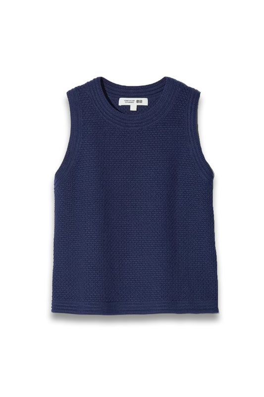 Cotton Popcorn Short Jumper (Sleeveless)
