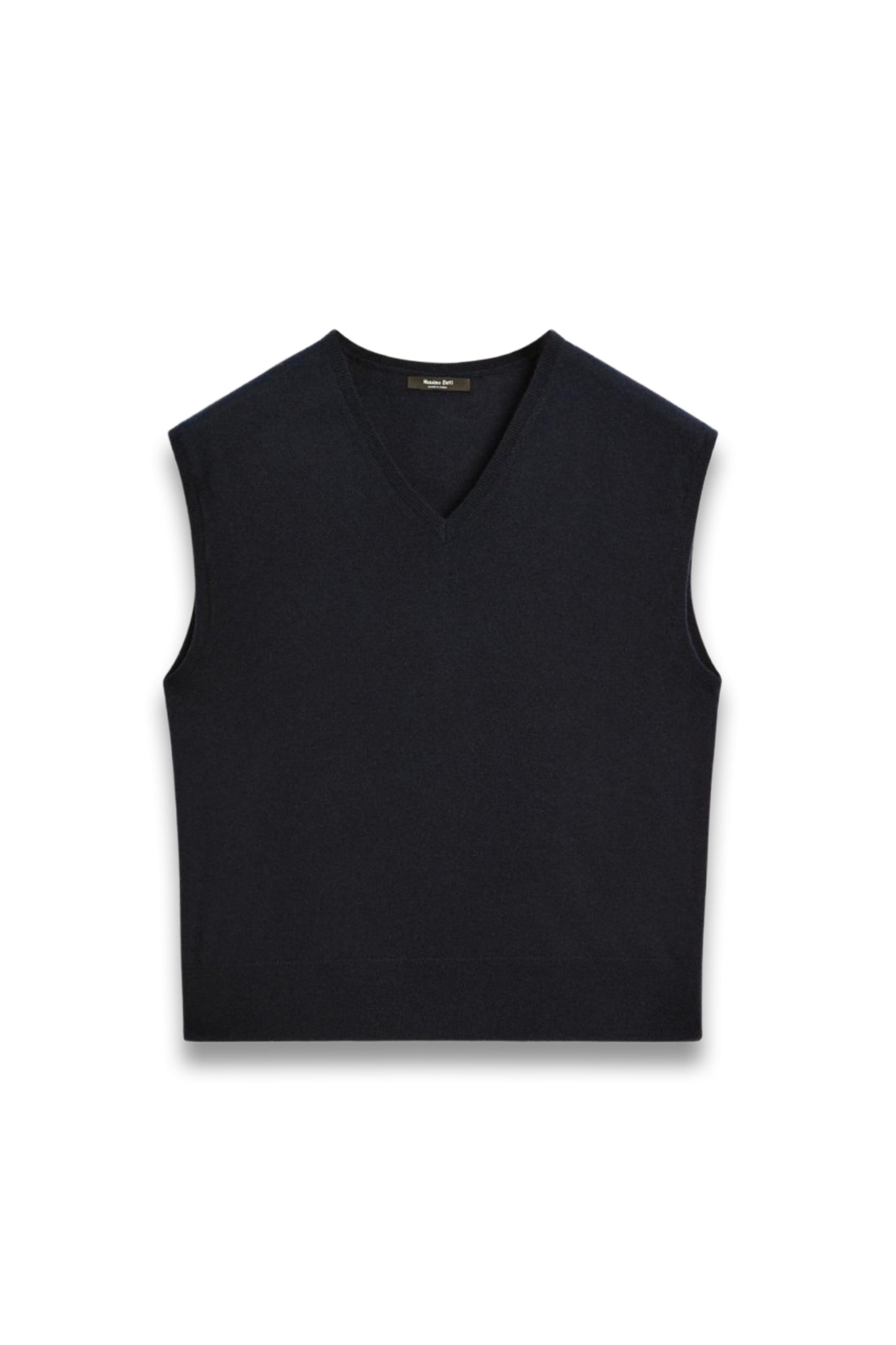Cropped Wool Blend V-neck Waistcoat