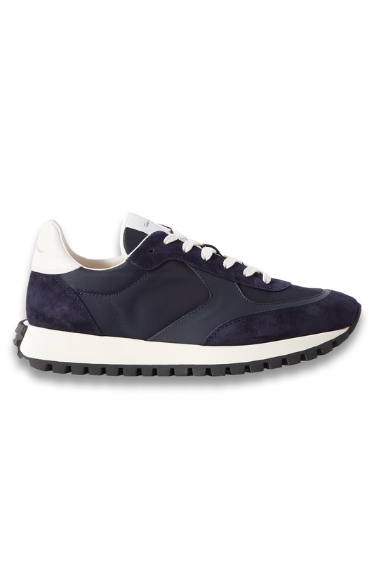 Gravel Suede, Leather and Shell Sneakers