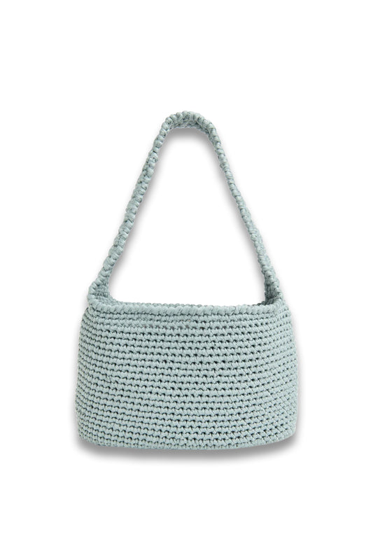 Blue Adaline Crochet Shoulder Bag